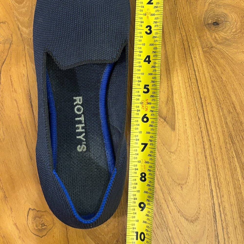 Rothy’s The Loafer Slip On Flat Shoes Navy Blue Size 6.5